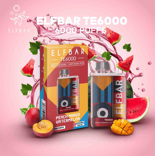 Peach Mango Watermelon ELF BAR TE6000